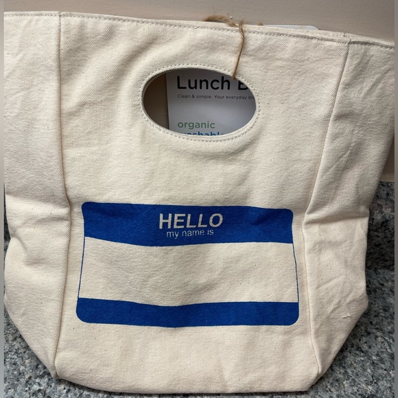 Fluf lunch bag 🛍️ “hello my name is” 🩵 - Picture 6 of 9